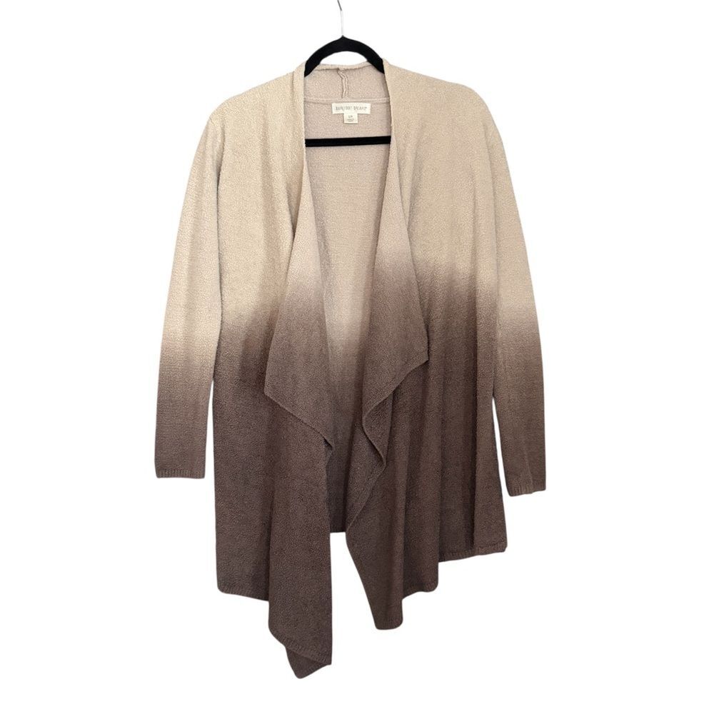 Barefoot Dreams CozyChic Lite Ombre Calypso Wrap Cardigan Stone Cocoa S/M - Picture 2 of 8